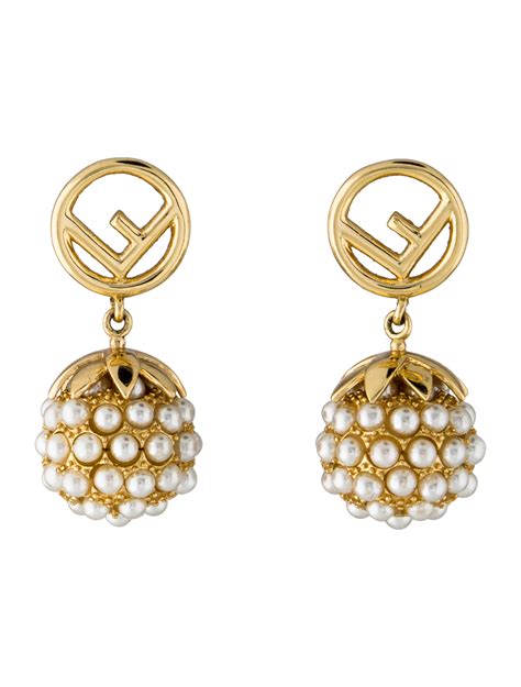 fendi fruit earrings|Fendi earrings men.